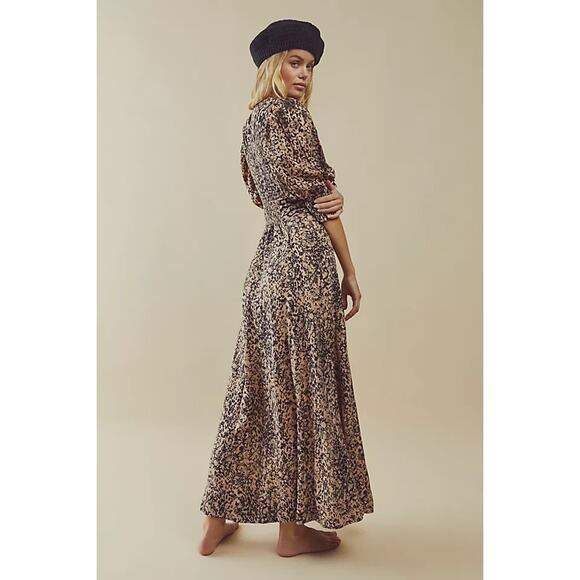 New Free People String Of Hearts Boho Maxi Dress $188 SMALL Smocked Cream - Picture 1 of 7